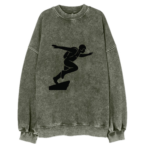 Base jumper launching off - Vintage Sweatshirt