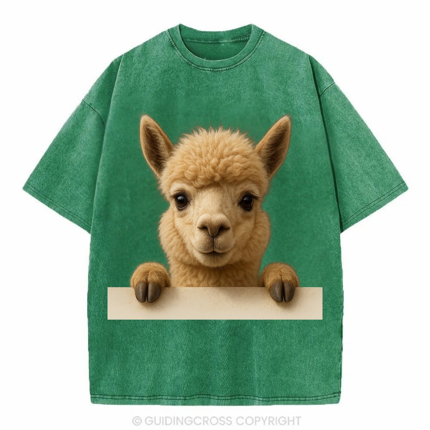 Alpaca  - Vintage T-shirt - Forest Mist(Green)