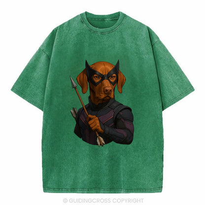 Vizsla Hawkeye  - Vintage T-shirt - Forest Mist(Green)