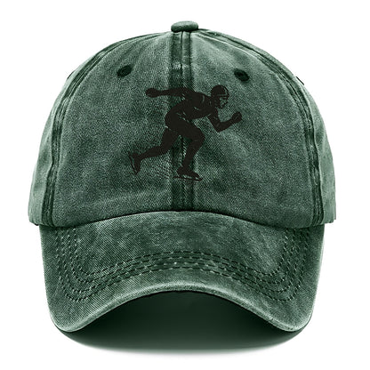 Speed skater in racing crouch - Classic Cap - Forest Mist(Green)