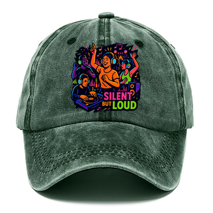 Silent disco dancers with glowing headphones - "Silent But Loud" - unique concert - Classic Cap - Forest Mist(Green)