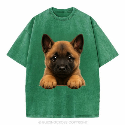 Belgian Malinois  - Vintage T-shirt - Forest Mist(Green)
