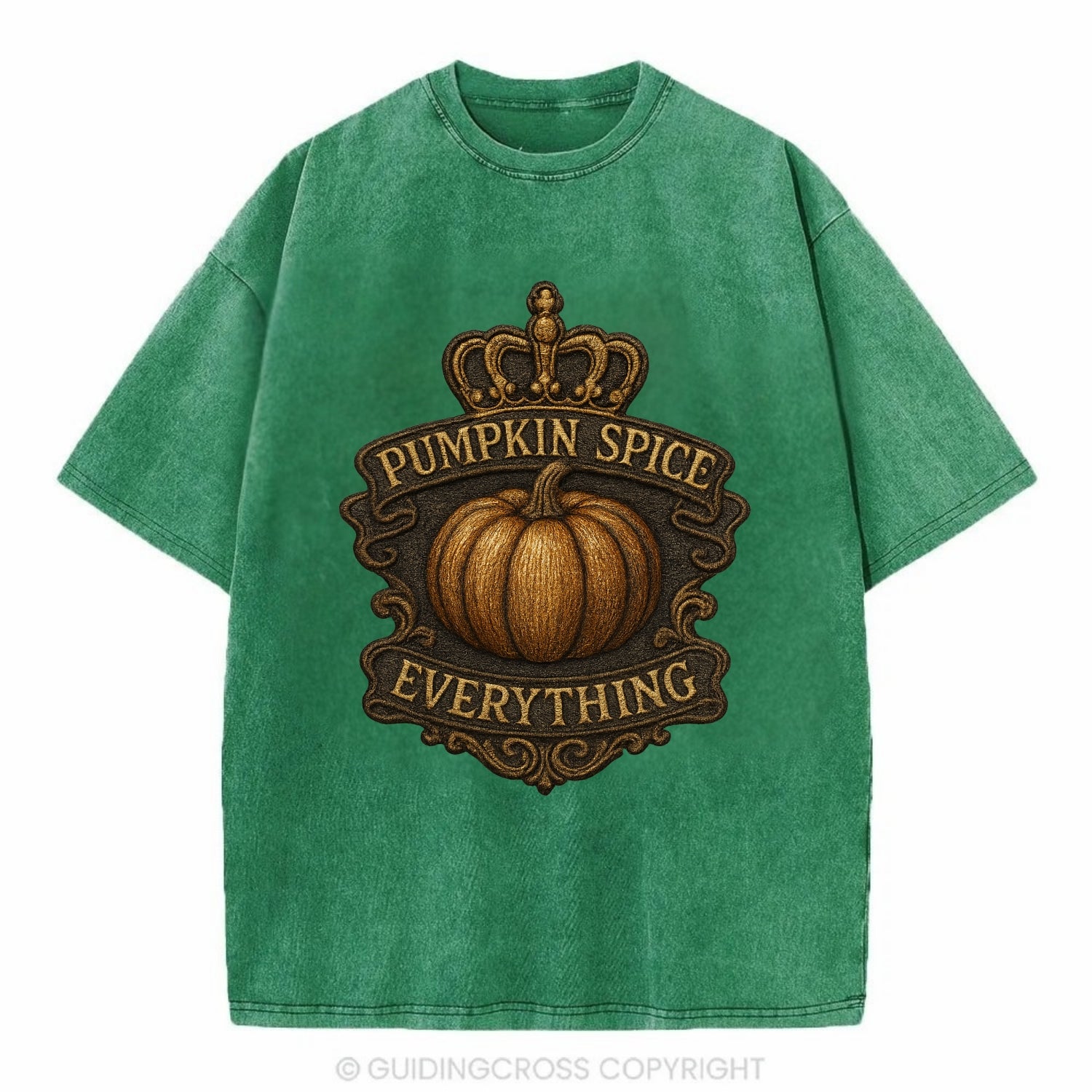 Pumpkin Spice Everything  - Vintage T-shirt - Forest Mist(Green)