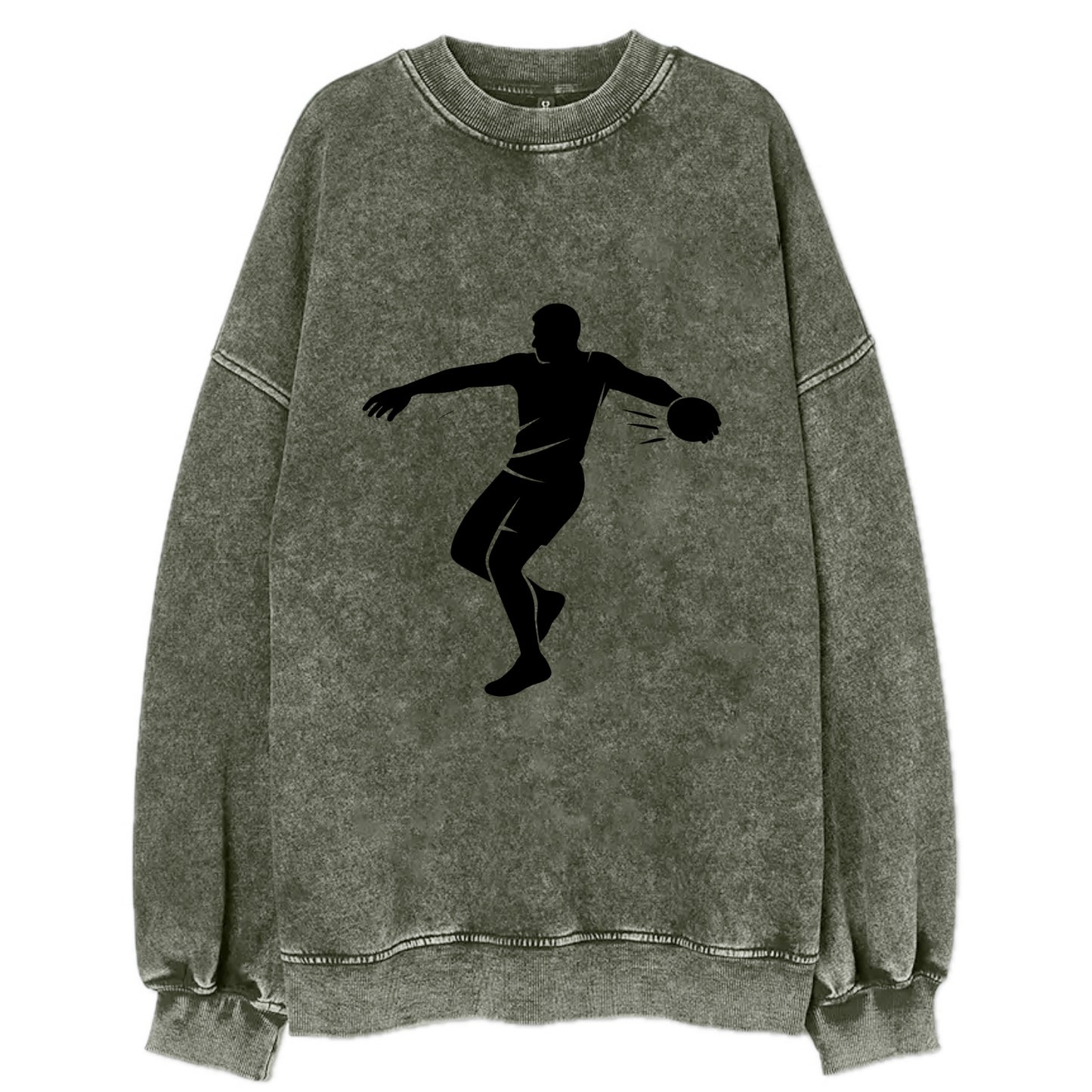 Discus thrower spinning release - Vintage Sweatshirt - Forest Mist(Green)