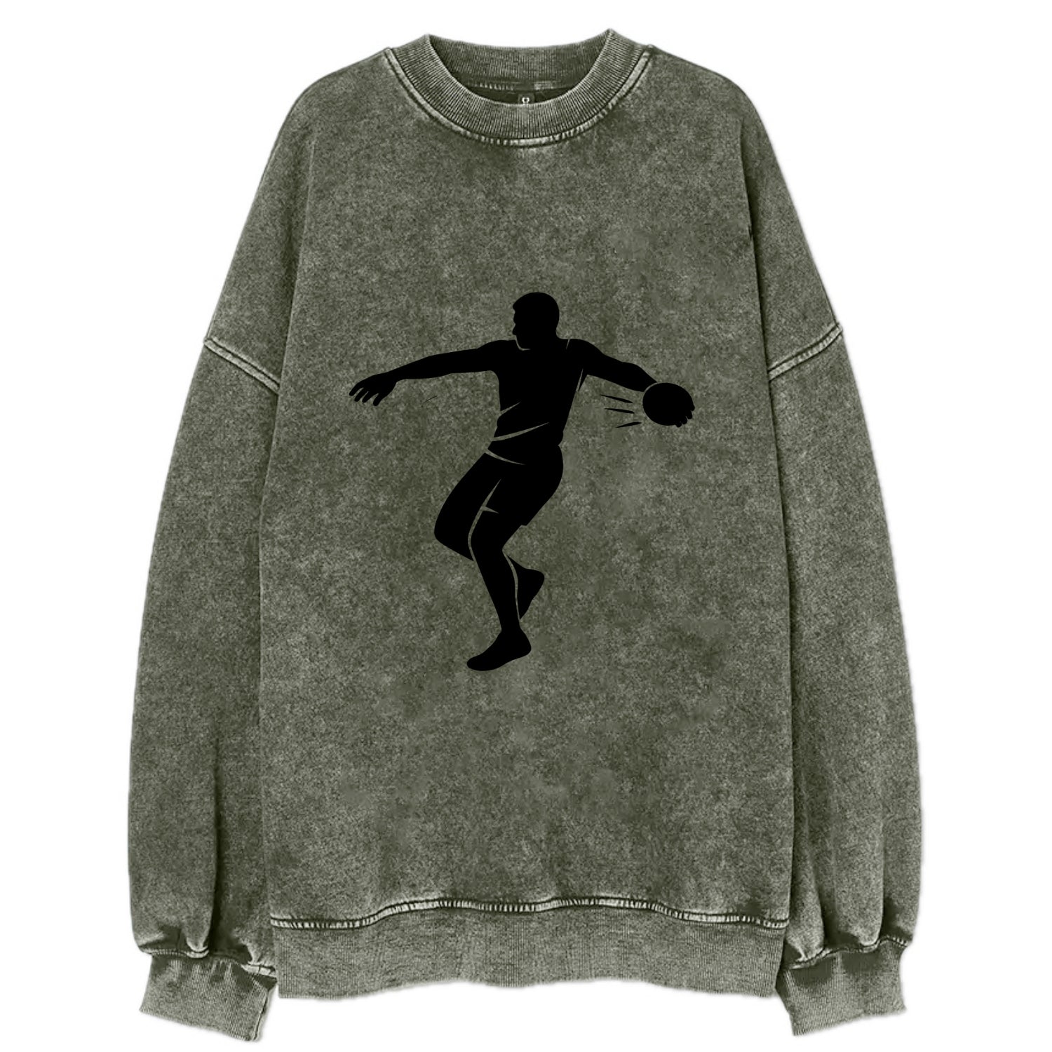 Discus thrower spinning release - Vintage Sweatshirt - Forest Mist(Green)