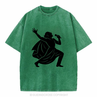 Opera singer powerful finale - Vintage T-shirt - Forest Mist(Green)
