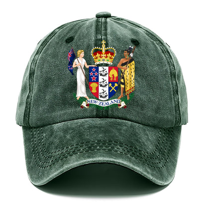 Coat Of Arms Of New Zealand - Classic Cap - Forest Mist(Green)
