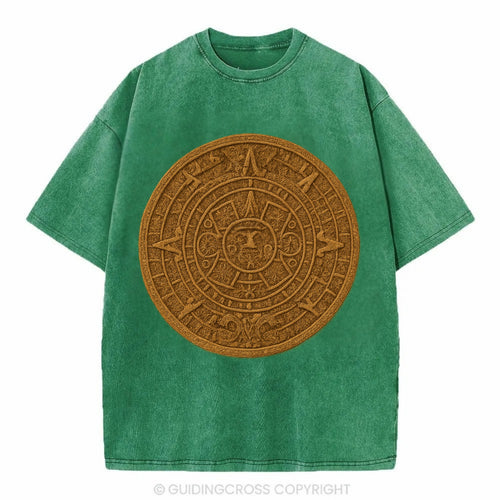 Aztec Calendar  - Vintage T-shirt