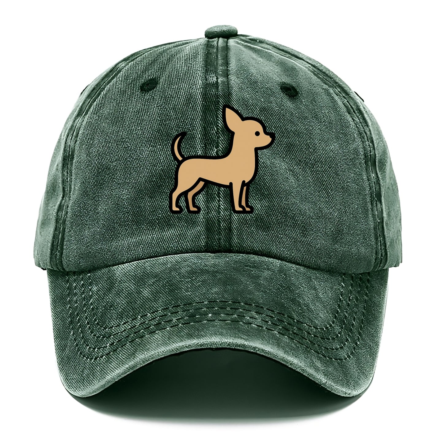 Chihuahua - Tan smooth coat flat side profile - Classic Cap - Forest Mist(Green)
