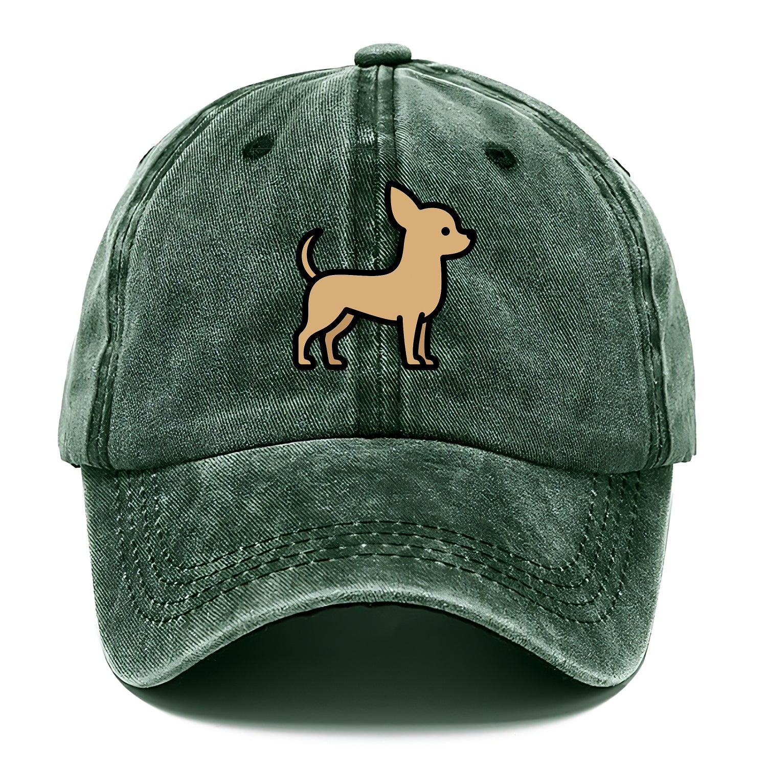 Chihuahua - Tan smooth coat flat side profile - Classic Cap - Forest Mist(Green)