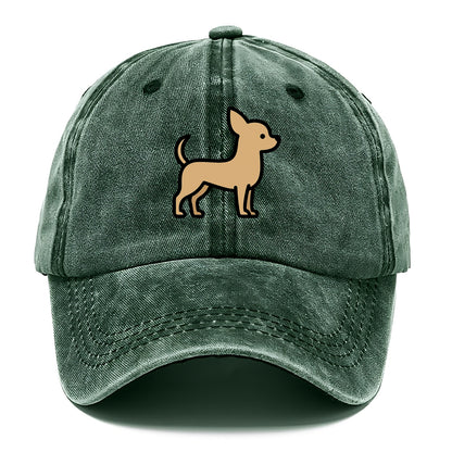 Chihuahua - Tan smooth coat flat side profile - Classic Cap - Forest Mist(Green)