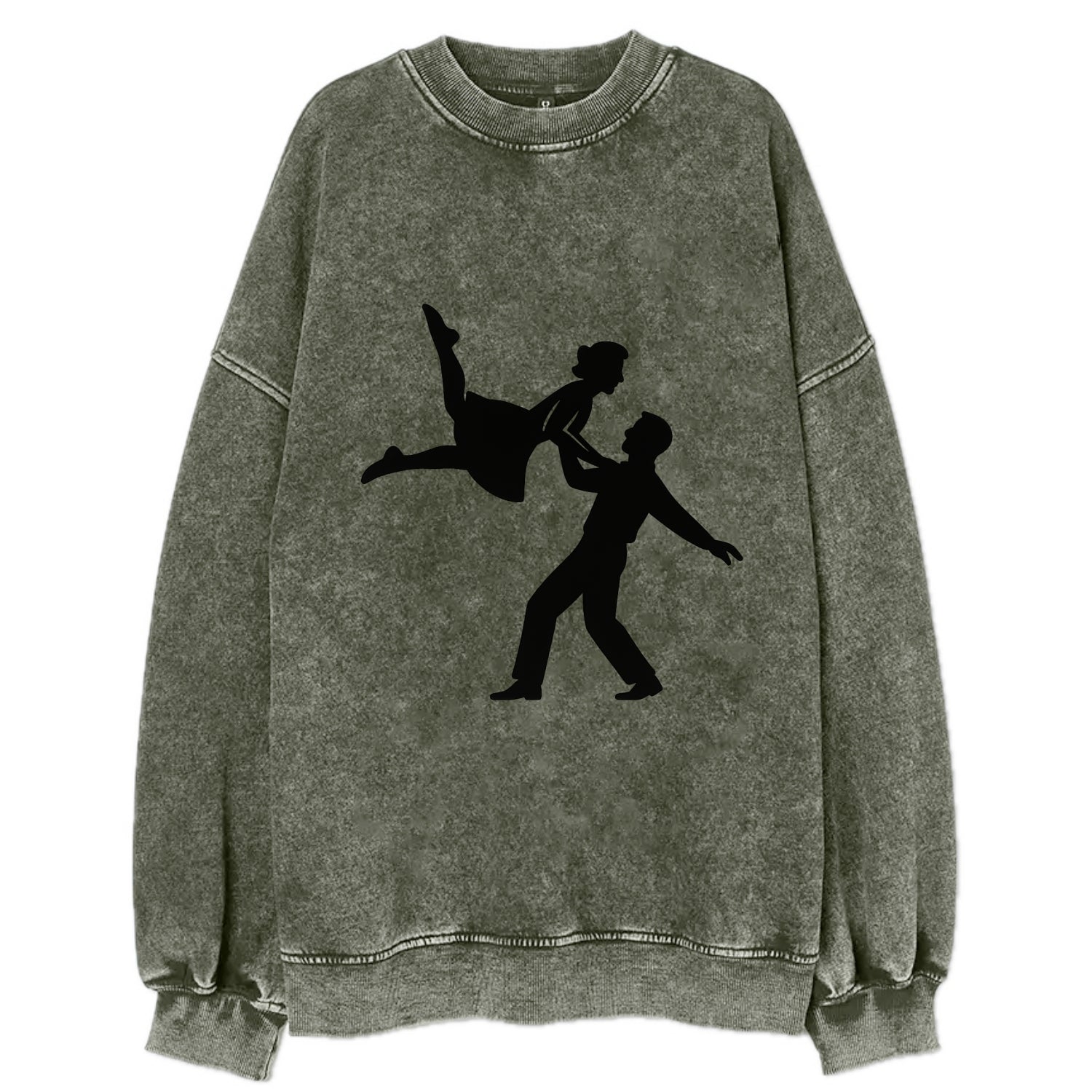 Swing dancers aerial lift - Vintage Sweatshirt - Forest Mist(Green)