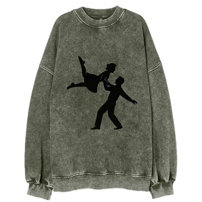 Swing dancers aerial lift - Vintage Sweatshirt - Forest Mist(Green)