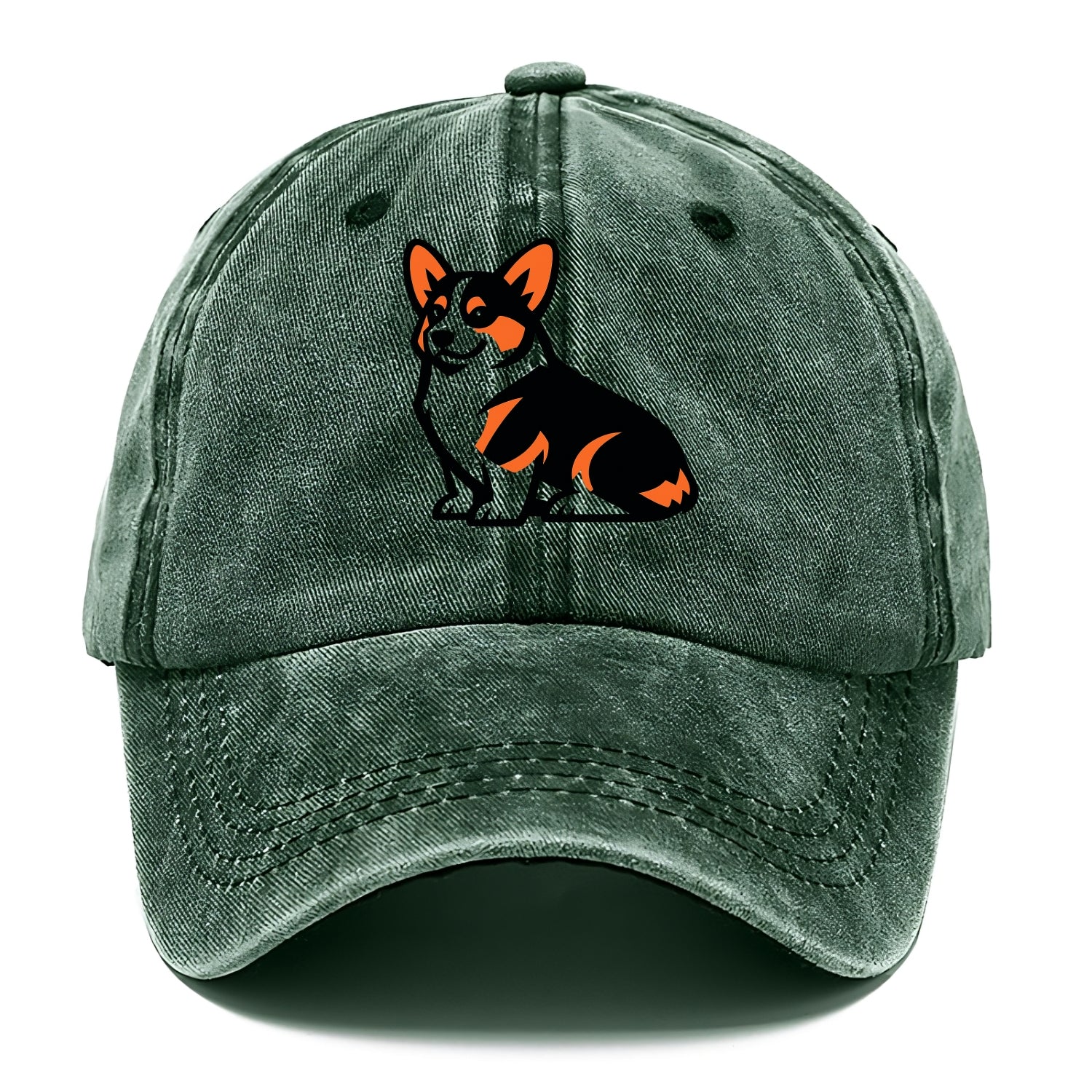 Tricolor Corgi Charm - Classic Cap - Forest Mist(Green)