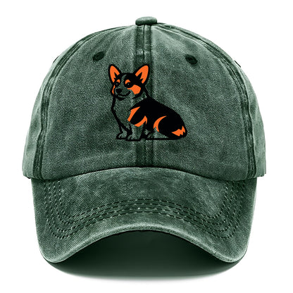 Tricolor Corgi Charm - Classic Cap - Forest Mist(Green)