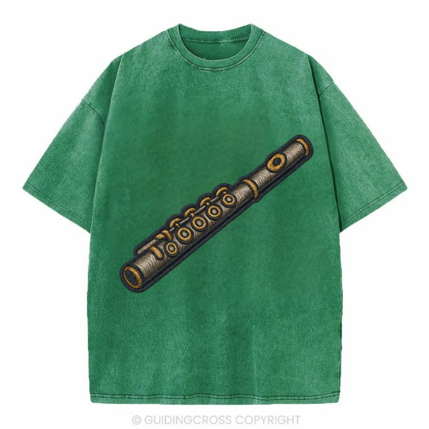 Flute  - Vintage T-shirt - Forest Mist(Green)