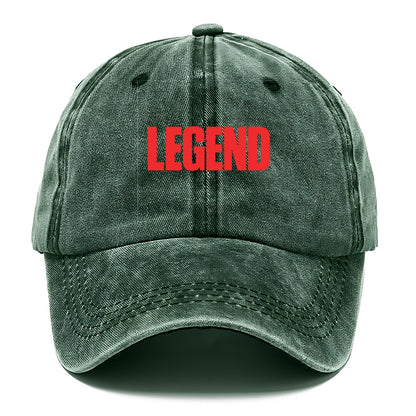Bold typography design - "LEGEND" - remarkable person, iconic status - Classic Cap - Forest Mist(Green)