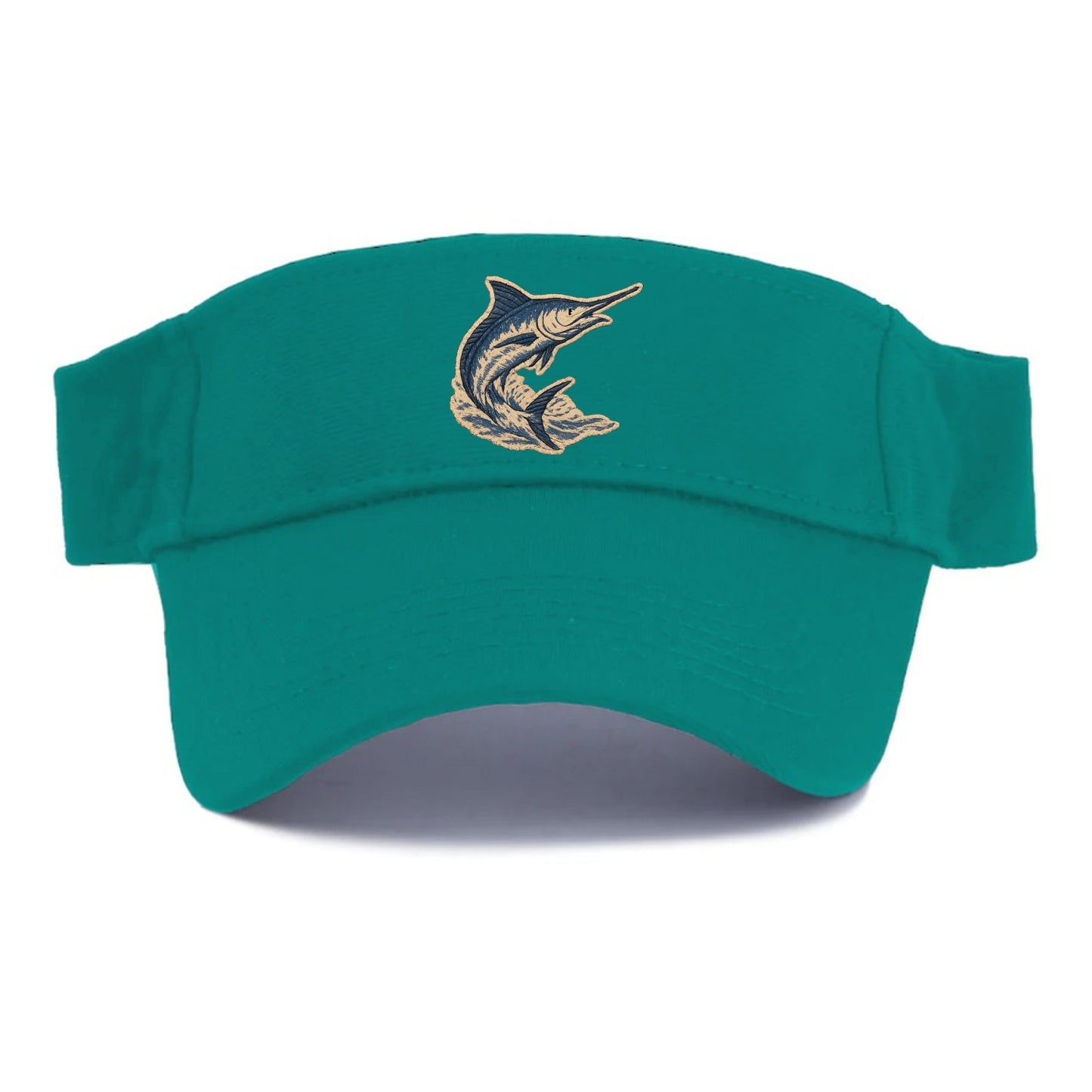 SWORDFISH MARLIN - leaping marlin in blue and silver , sport fishing - Visor - Forest Mist(Green)