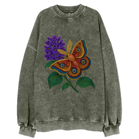 Polyphemus Moth - Vintage Sweatshirt - Forest Mist(Green)