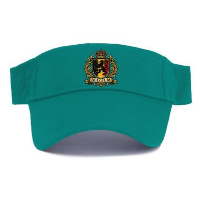 Belgium Lion Emblem (black Lion Rampant, Black/yellow/red Shield) Visor - Forest Mist(Green)