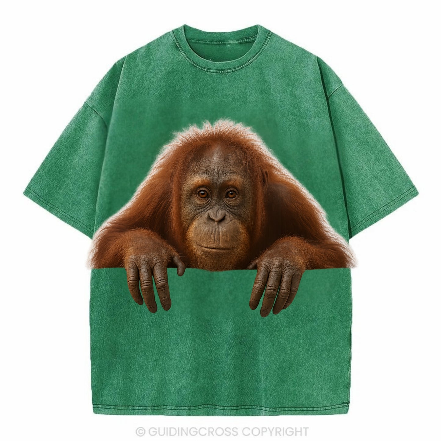 Orangutan  - Vintage T-shirt - Forest Mist(Green)