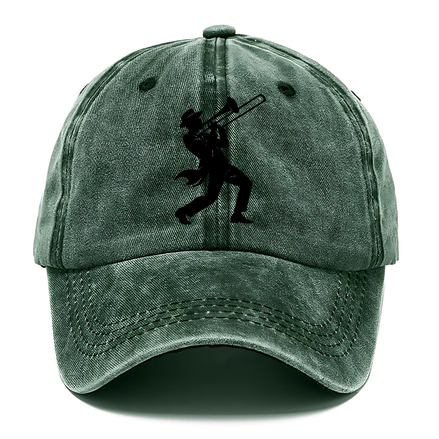 Trombone player jazz improvisation - Classic Cap - Forest Mist(Green)