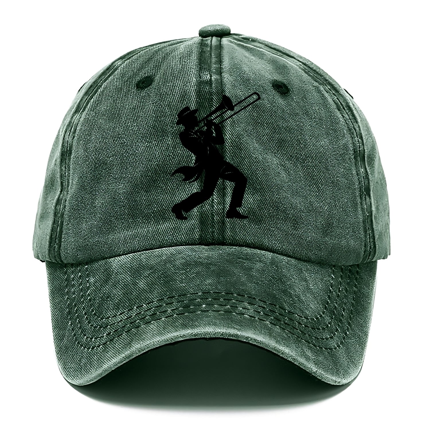 Trombone player jazz improvisation - Classic Cap - Forest Mist(Green)