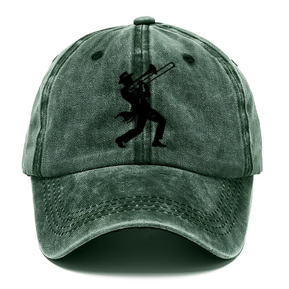 Trombone player jazz improvisation - Classic Cap - Forest Mist(Green)