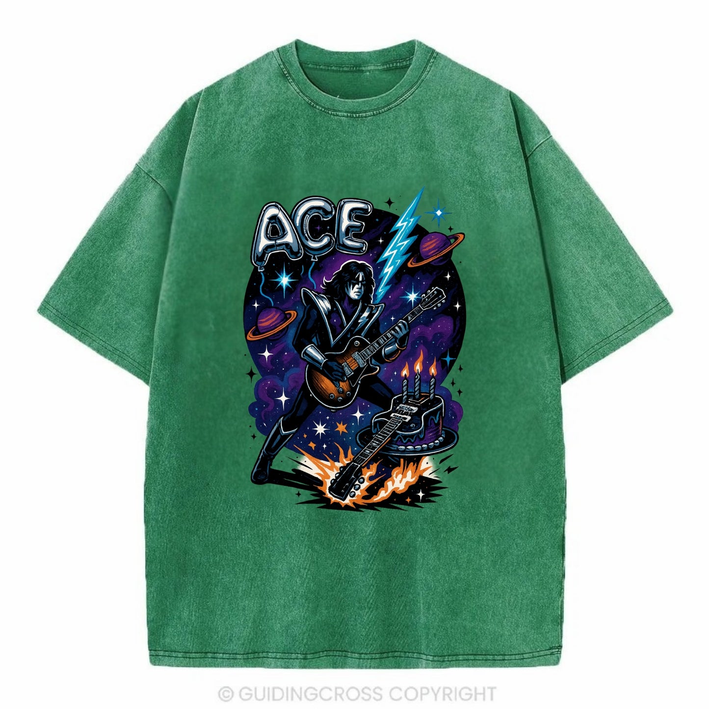 Ace Birthday Celebration - Vintage T-shirt - Forest Mist(Green)
