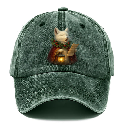 Snowbound Arctic Fox Caroler  - Classic Cap - Forest Mist(Green)