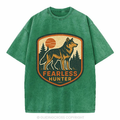 Fearless Hunter  - Vintage T-shirt - Forest Mist(Green)