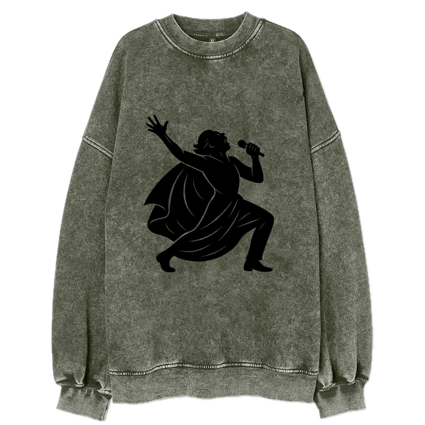 Opera singer powerful finale - Vintage Sweatshirt - Forest Mist(Green)