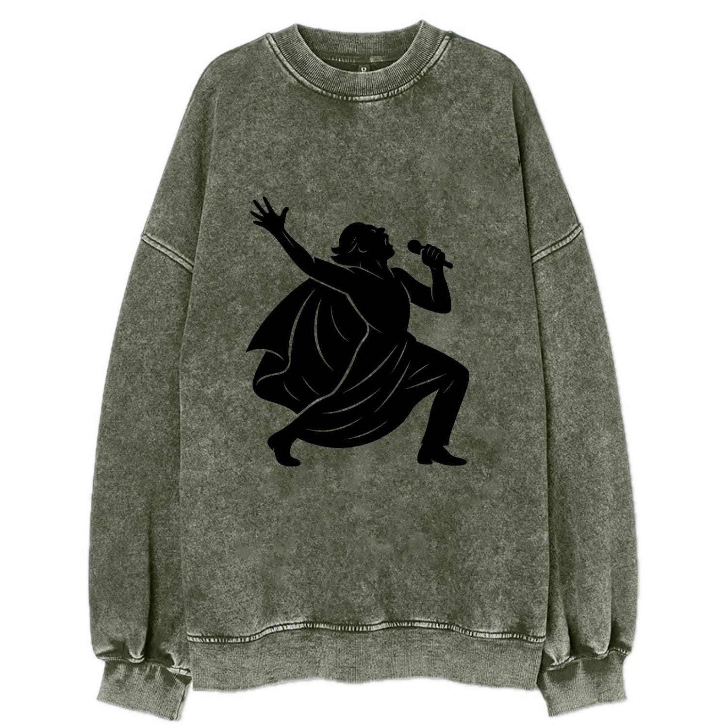 Opera singer powerful finale - Vintage Sweatshirt - Forest Mist(Green)