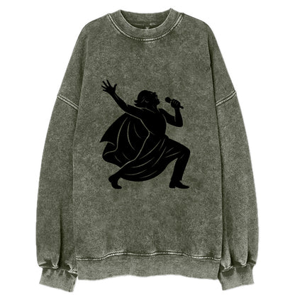 Opera singer powerful finale - Vintage Sweatshirt - Forest Mist(Green)