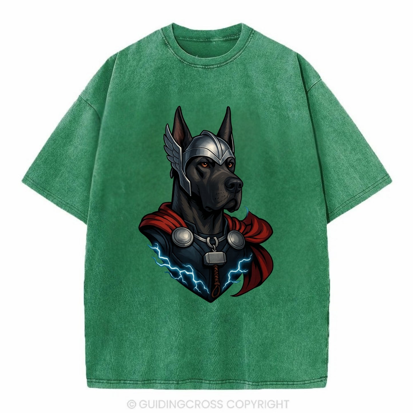 Great Dane Thor  - Vintage T-shirt - Forest Mist(Green)