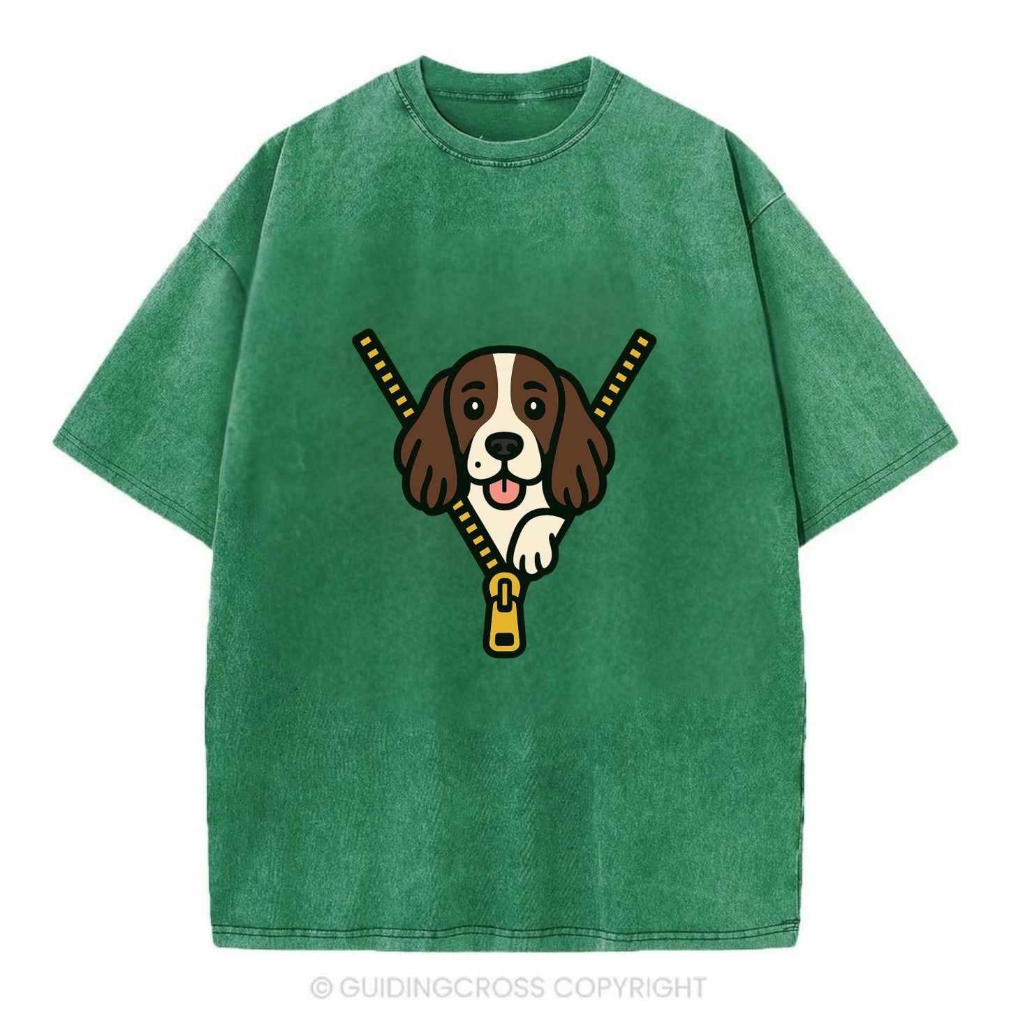 English Springer Spaniel - Vintage T-shirt - Forest Mist(Green)