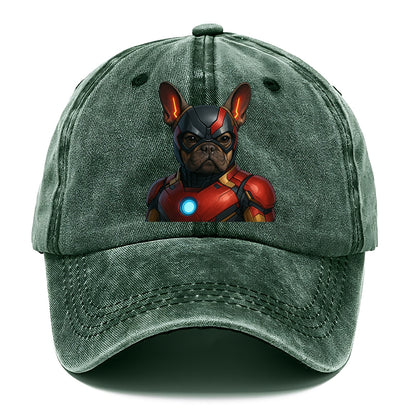 French Bulldog Iron Man  - Classic Cap - Forest Mist(Green)