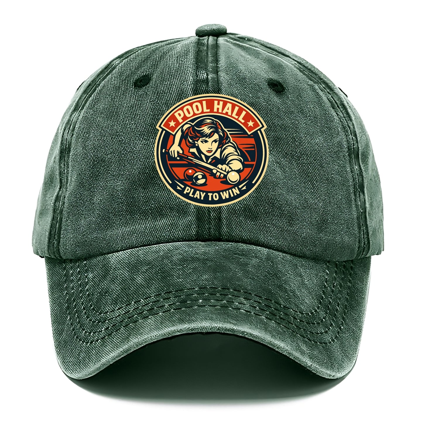 Cue Queen Emblem - Classic Cap - Forest Mist(Green)