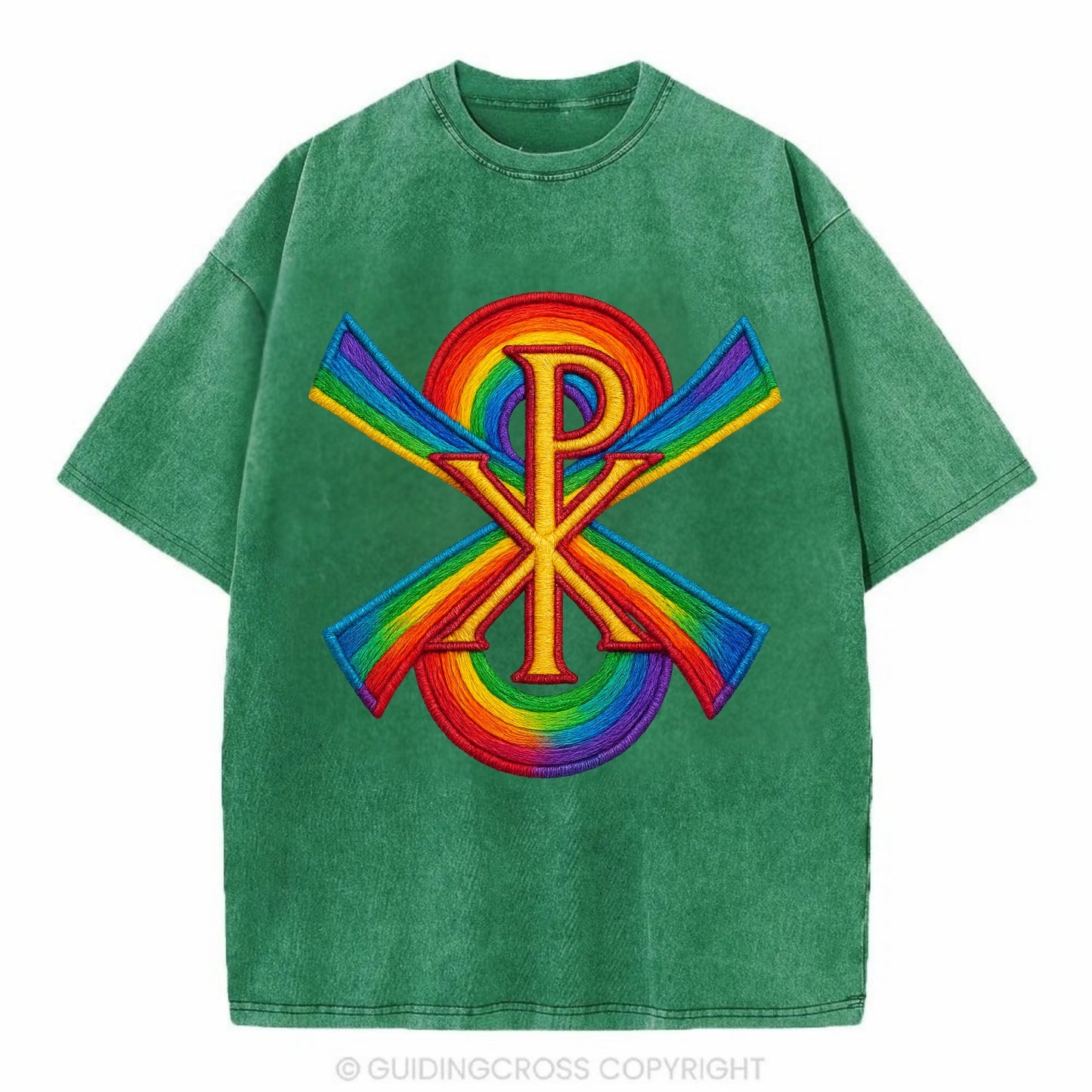 Chi Rho  - Vintage T-shirt - Forest Mist(Green)