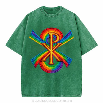 Chi Rho  - Vintage T-shirt - Forest Mist(Green)