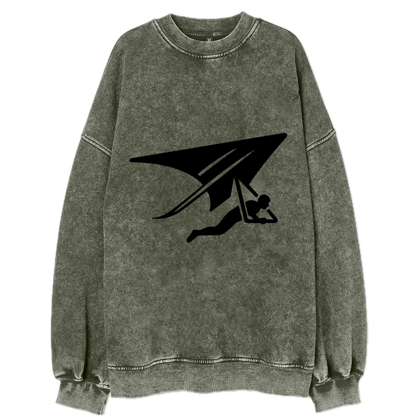 Hang glider soaring - Vintage Sweatshirt - Forest Mist(Green)