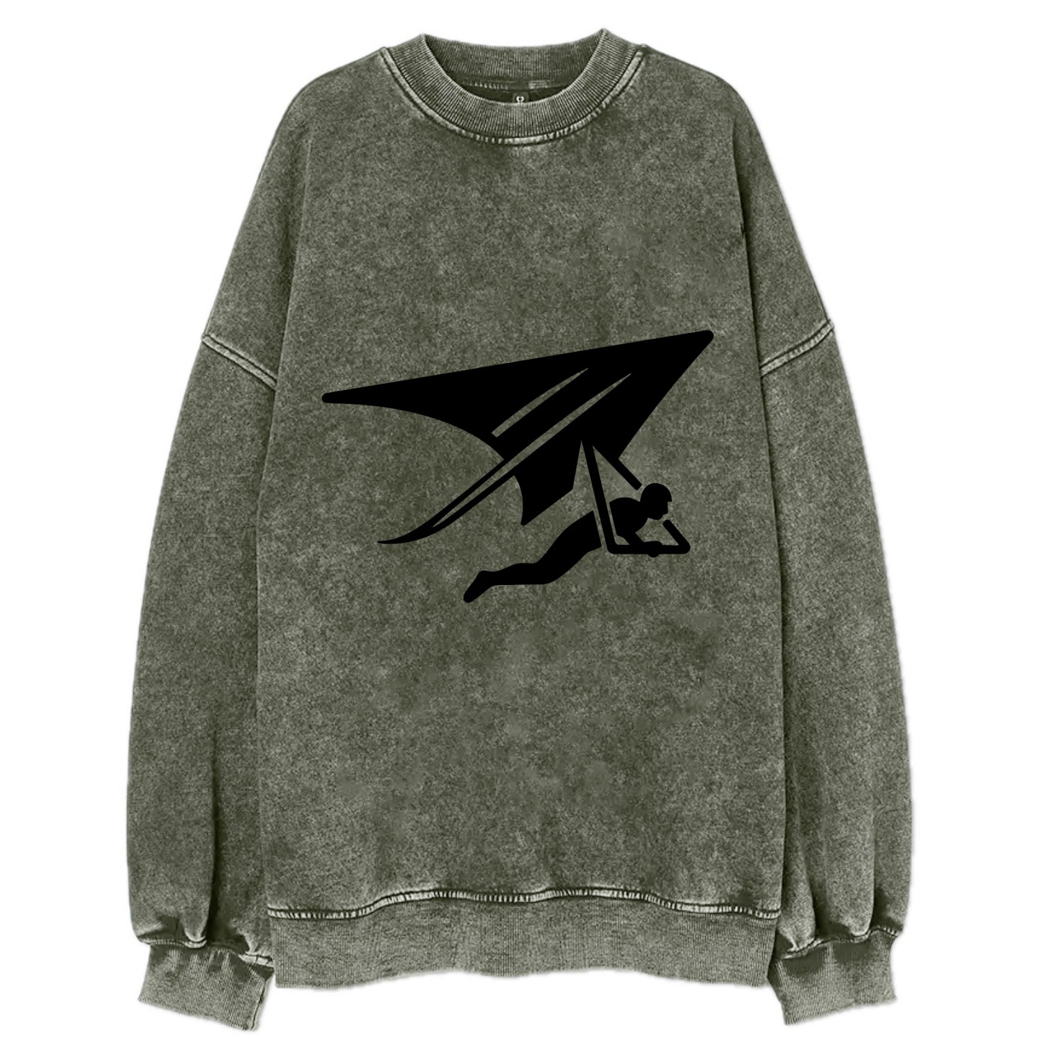 Hang glider soaring - Vintage Sweatshirt - Forest Mist(Green)