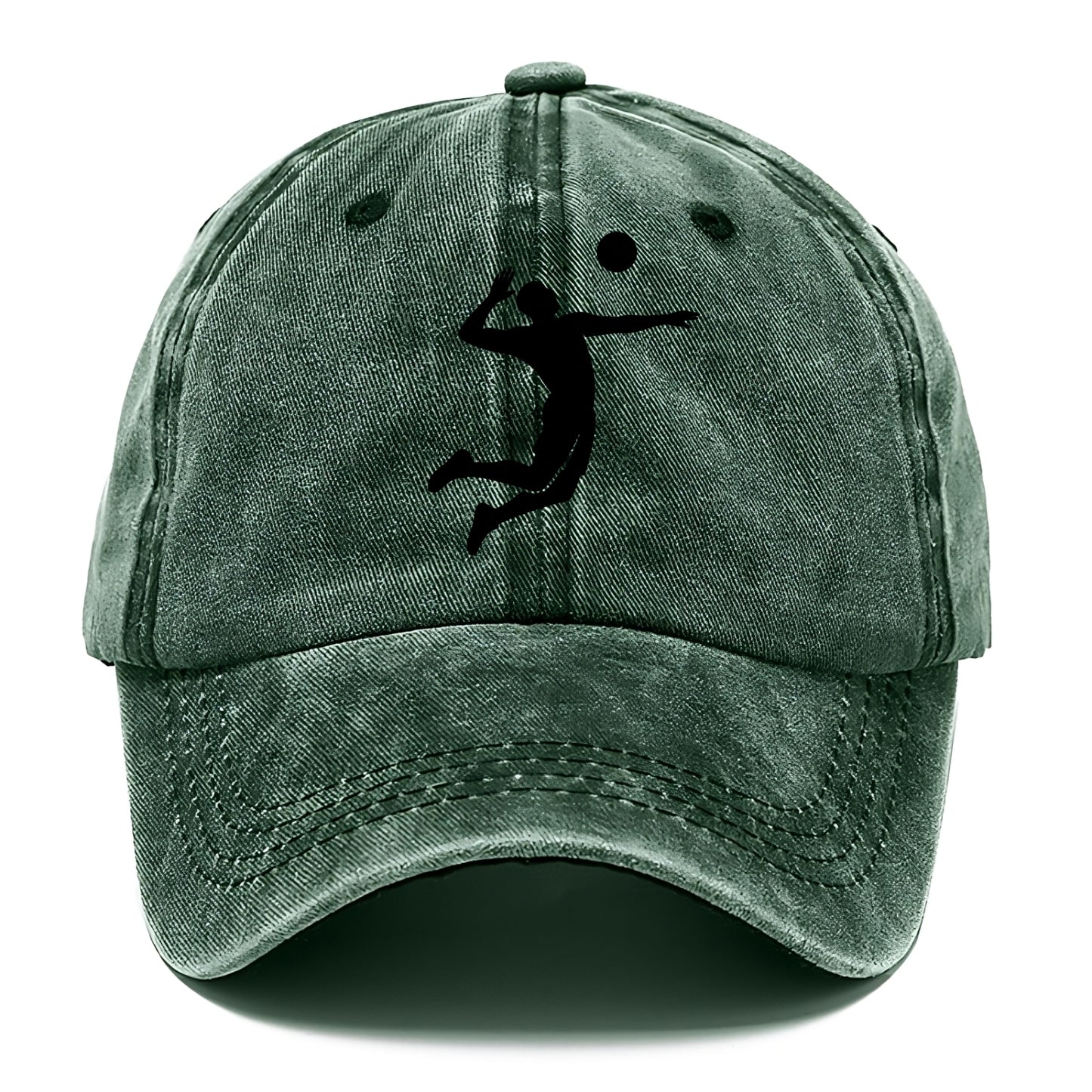 Volleyball player spiking ball - Classic Cap - Forest Mist(Green)
