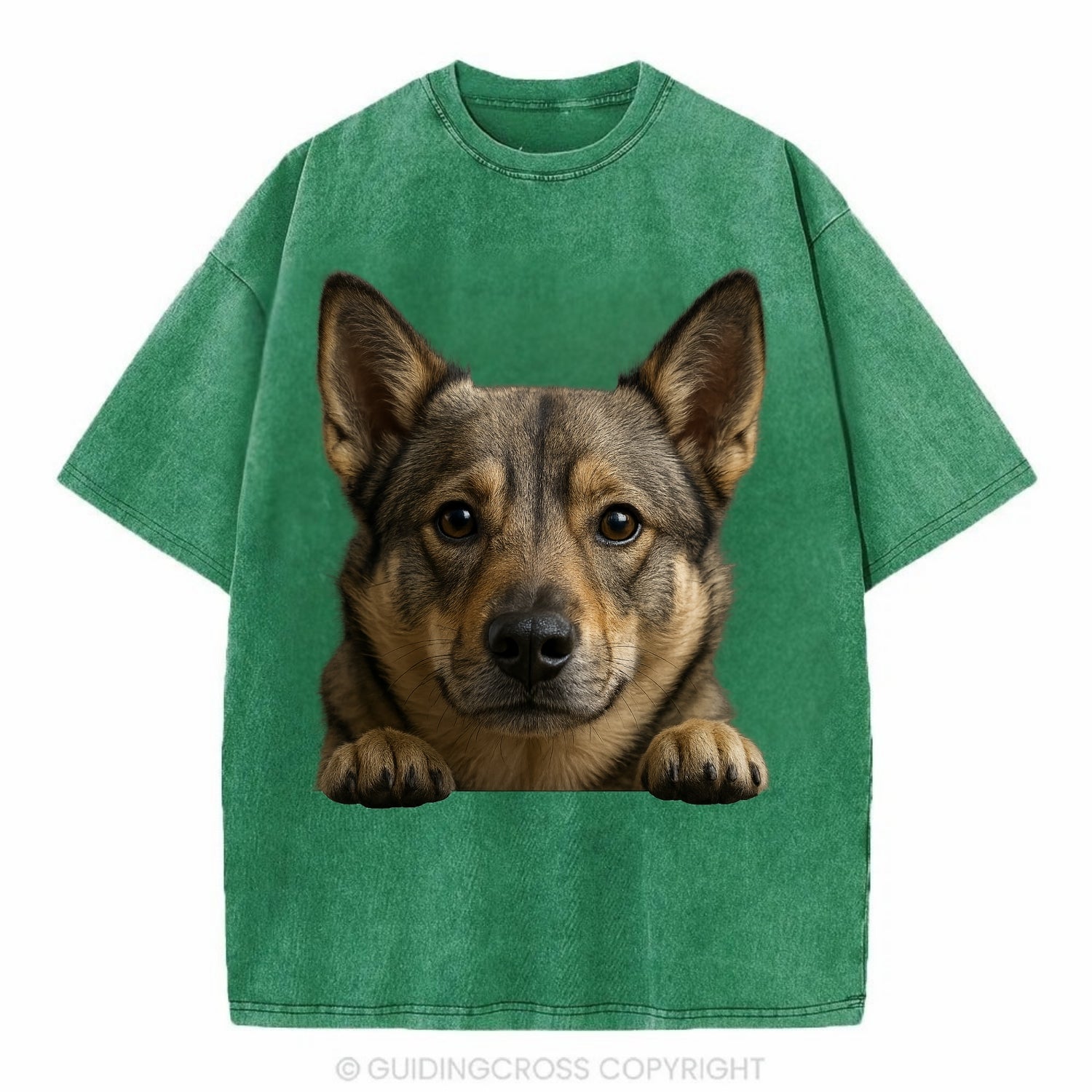 Swedish Vallhund  - Vintage T-shirt - Forest Mist(Green)