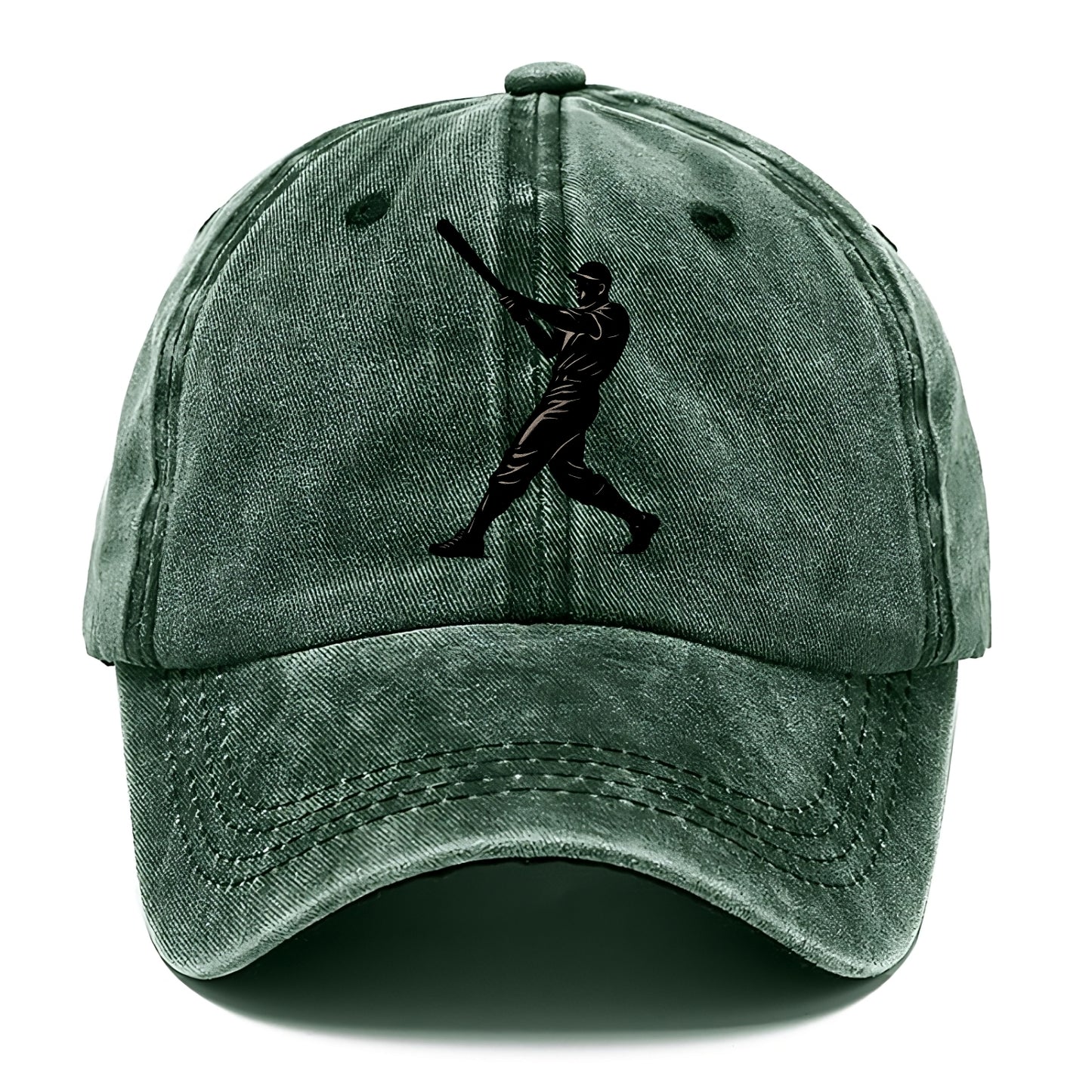 Baseball batter in full swing - Classic Cap - Forest Mist(Green)