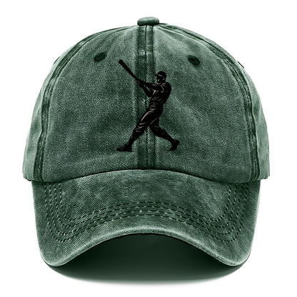 Baseball batter in full swing - Classic Cap - Forest Mist(Green)