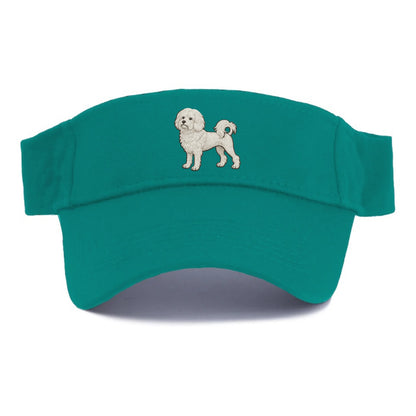 Löwchen - Little Lion Dog white embroidered pose - Visor - Forest Mist(Green)