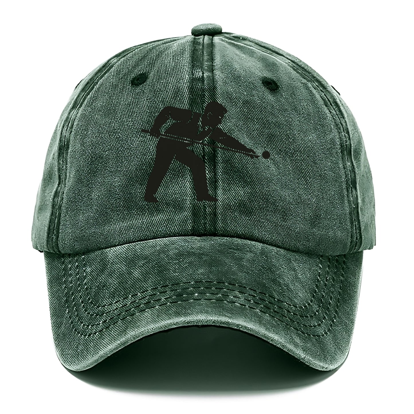 Pool player lining up shot - Classic Cap - Forest Mist(Green)