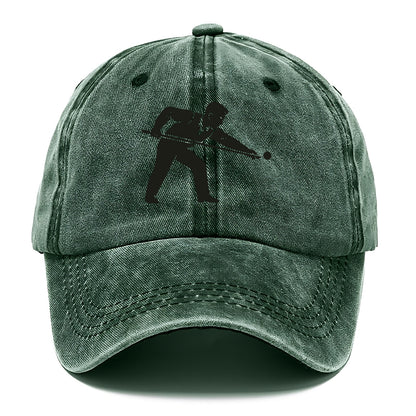 Pool player lining up shot - Classic Cap - Forest Mist(Green)