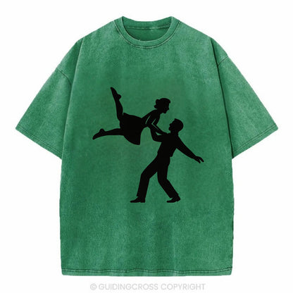 Swing dancers aerial lift - Vintage T-shirt - Forest Mist(Green)